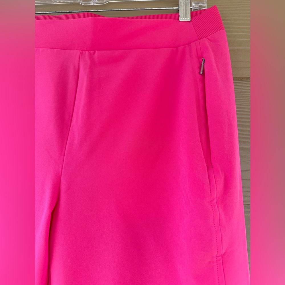 Chico's by Zenergy Women's Fuchsia Pink UPF Bungee Ankle Crop Pants Size S/6 - Picture 9 of 13